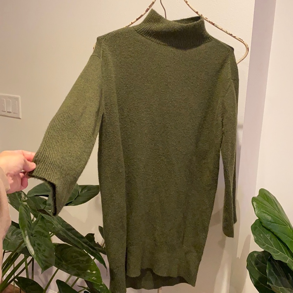 Oversized Mock Neck Sweater Dress